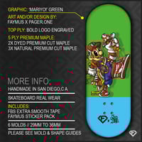 Image 1 of ‘MARIYO!’ GREEN + LÜXE PRO FB TAPE & FAYMUS STICKER PACK