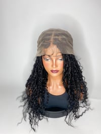 Image 5 of E Beauty Wig HALLE 28” Dreaded Twist Full Lace Wig, Black (1B), Synthetic Fiber, Adjustable Strap