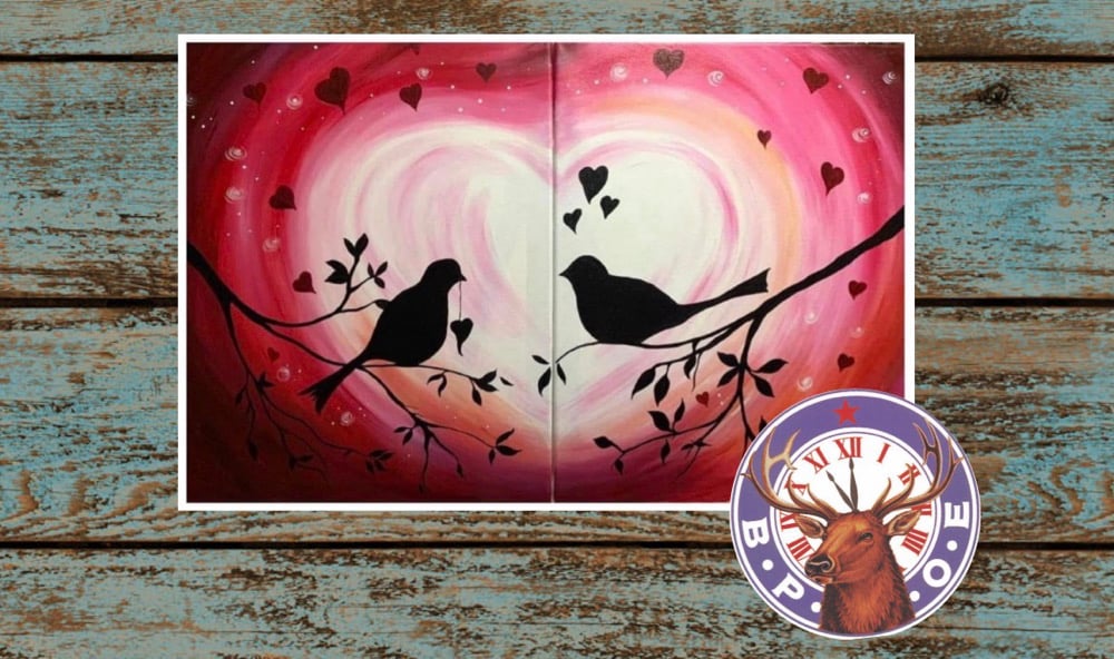 Image of Galentine’s Paint Party Fundraiser 1/24 Elks Revere, MA 18+ 