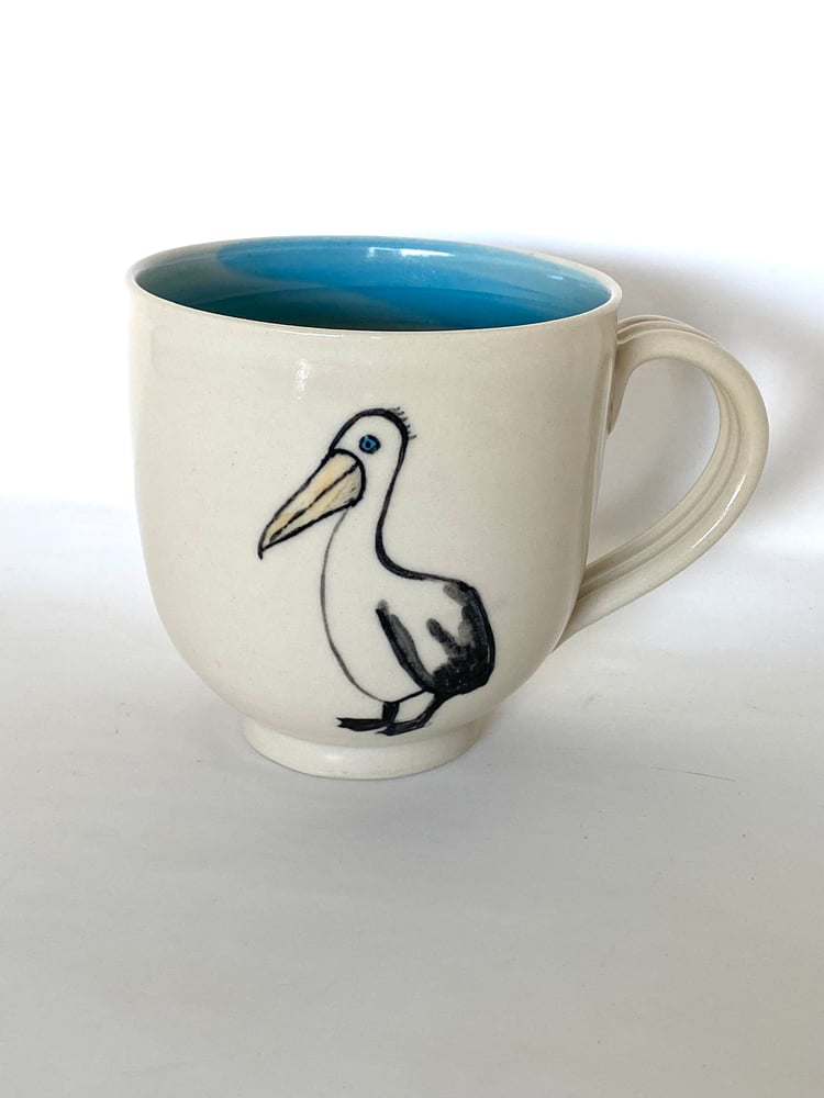 Image of Large Pelican decorated Mug