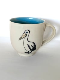 Image 1 of Large Pelican decorated Mug
