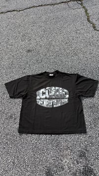 Black Newspaper Camo T-Shirt