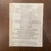 Original 8" x 11"  1980 Punk Flyer! X, Weirdos, D.O.A and more! 