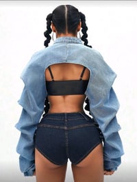 Image 3 of Half Jean Jacket 