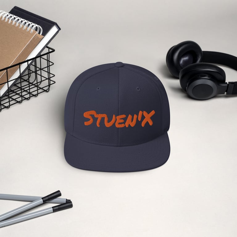 Stuen'X In Orange Snapback Hat Image 4