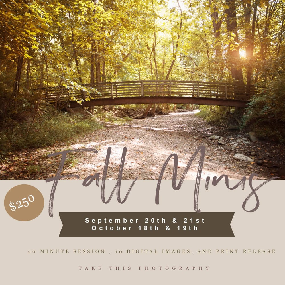 Image of 2025 Fall Bridge Mini Sessions -DEPOSIT ONLY-