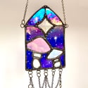 Galaxy Mushie Suncatcher-pink & blue