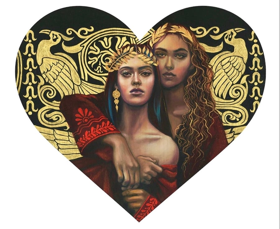 Image of "Sappho and Erinna" (Greek poets) Limited edition print