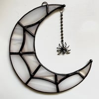 Image 2 of Stained Glass Spider Web Moon