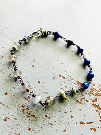 Image 3 of labradorite, turquoise and lapis bracelet