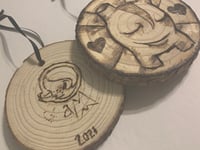 Image 5 of Wood Burned Pyrography Ornaments