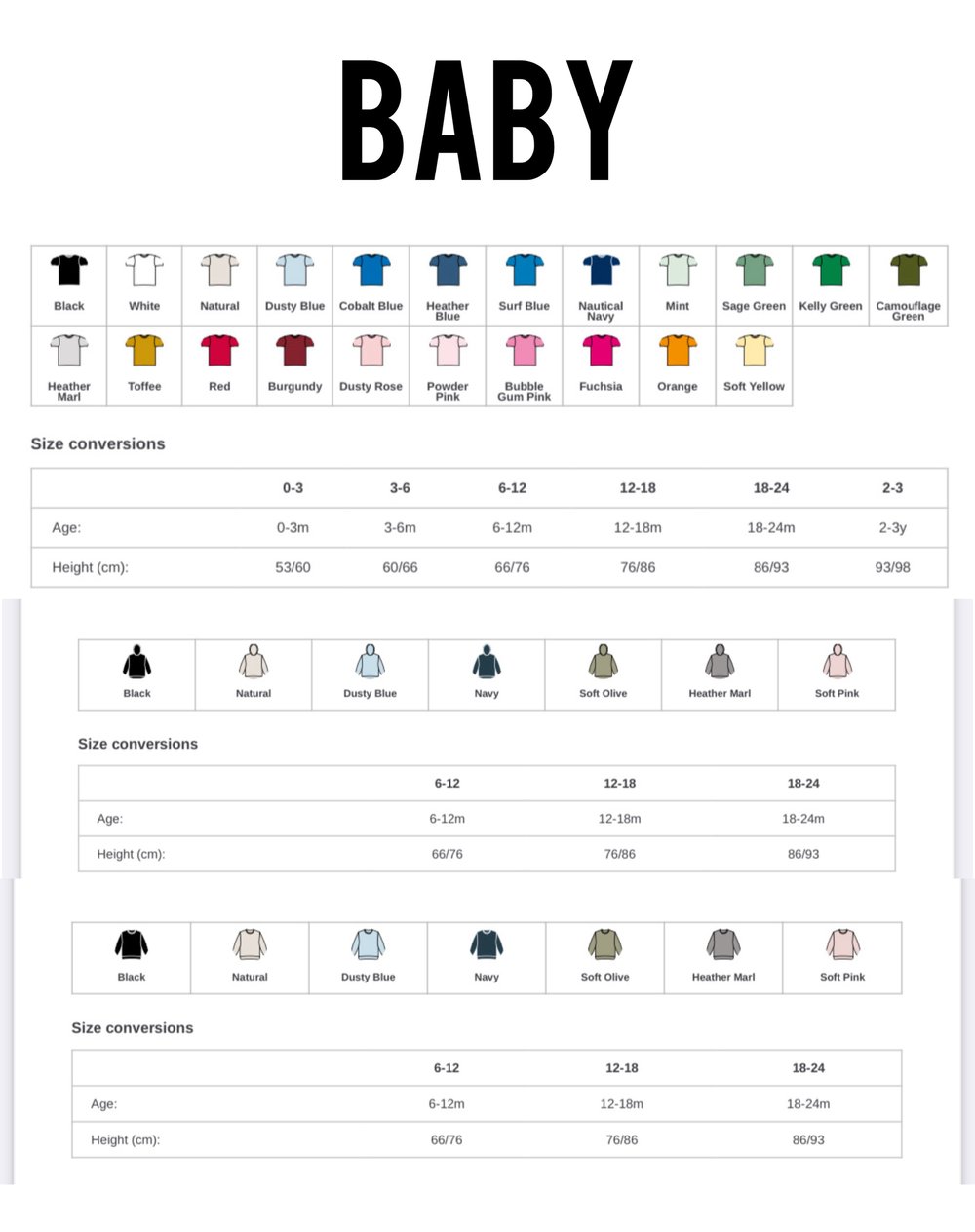 Image of Baby/kids Sizes ALL designs Pick Your Own