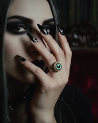 Image 2 of Blue Green Eyeball Ring