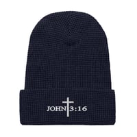 Image 7 of John 3:16 Waffle Beanie