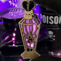 Image 3 of Widow- Black Widow Specimen In Poison Bottle Enamel Pin