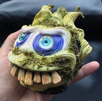 Image 3 of Beetle Juice inspired - pumpkin - mad ball - handmade clay sculpture