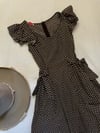 1960s cotton polka dot dress with pockets 