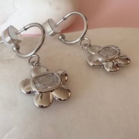 Image 4 of Daisy and Glass Half Hoops