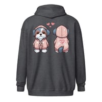 Image 4 of Love Dog Gooddarlin Unisex heavy blend zip hoodie