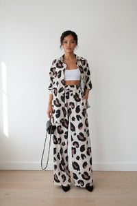 Image 1 of Leopard Print  Two-Piece Set