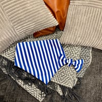 Slumber Pawty Collection - Blue Striped Pajamas - Bandana and/or Bow Tie