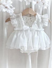 Image 3 of Newborn photo session body-dress | Rosalie | white