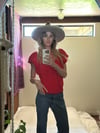 70s handknit top