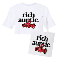 Rich Auntie Vibes Crop T-shirt & Tote Bag 🔥