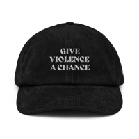 Image 2 of Give violence a chance Corduroy hat