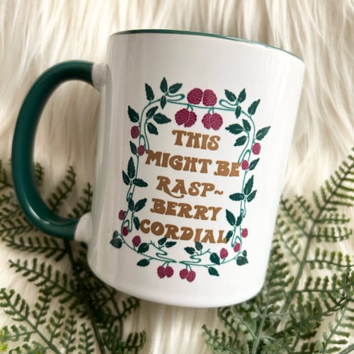 Image of This Might Be Raspberry Cordial Coffee Mug // 11oz // Green