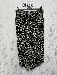 Image 1 of Animal Print - Front Split Harem Pants 