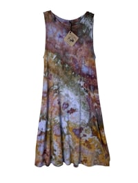 Image 2 of S Jersey Knit Pocket Tank Dress in Earthy Watercolors Ice Dye
