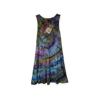 Image 1 of M Knit Pocket Tank Dress in Dark Spiral Ice Dye