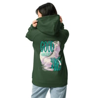 Image 4 of Unisex eco raglan hoodie - FOX W/ GOOD VIBES (BACK)