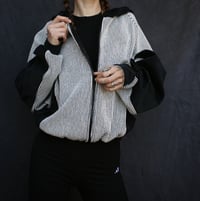 Image 3 of KILA Bomber Jacket,  black & white