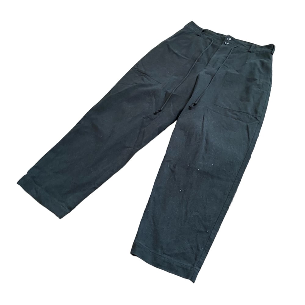 Y’s Yohji Yamamoto High Waisted Tapered Canvas Work Pants    