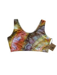 Image 2 of L/XL (40) Cotton-Blend Tank Bralette in Sunrise Agate Ice Dye