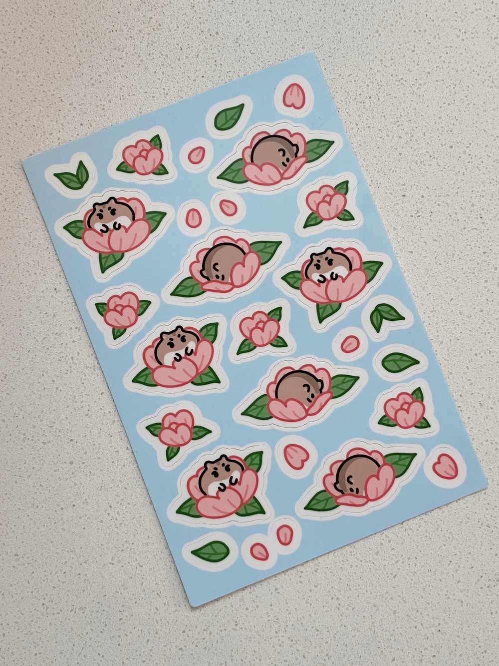 Hamjin Flower Soft Vinyl Sticker Sheet