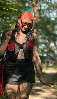 Image 1 of Coffin Skulls Halter Top/Vest