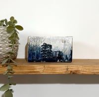Image 6 of Tiny Silver Shed Landscape on wooden block