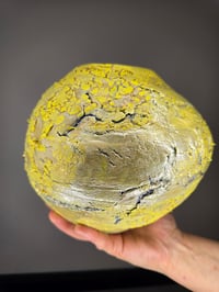 Image 11 of Yellow Crackle Vase #2