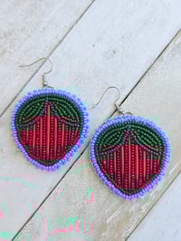 Image 1 of Red Quill Strawberry earrings 