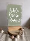 A5 Handlettered Bible Verse Clear Acrylic Plaque 