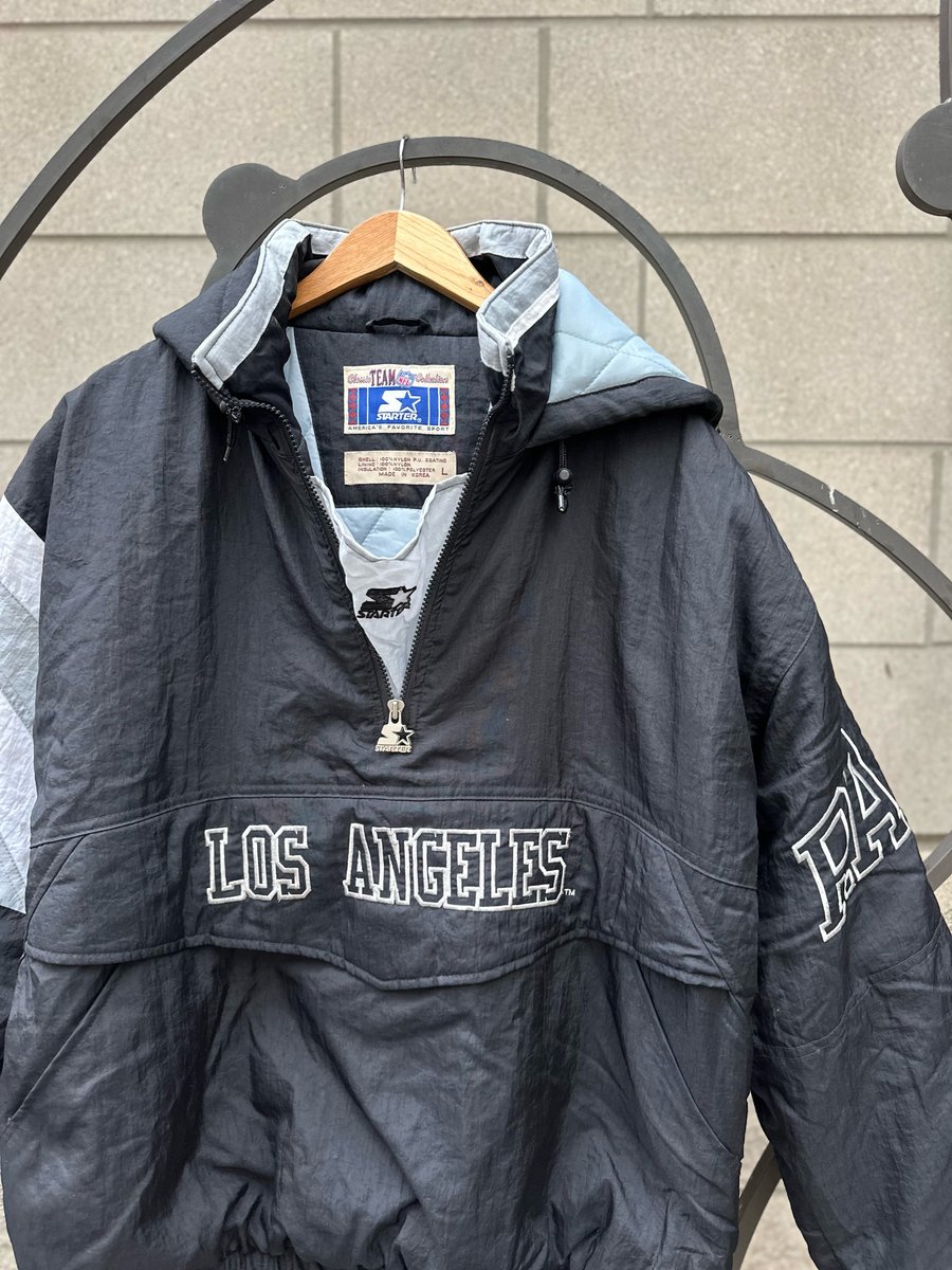 Image of 90’s Vintage Starter “LOS ANGELES RAIDERS” Pullover Puffer Jacket, SIZE: LARGE