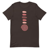 Image 4 of Aku/Akwa Logo Short-Sleeve Unisex T-Shirt - Pink/Brown