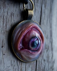 Image 12 of Glowing Oculus, Eyeball flat back pendant OOAK