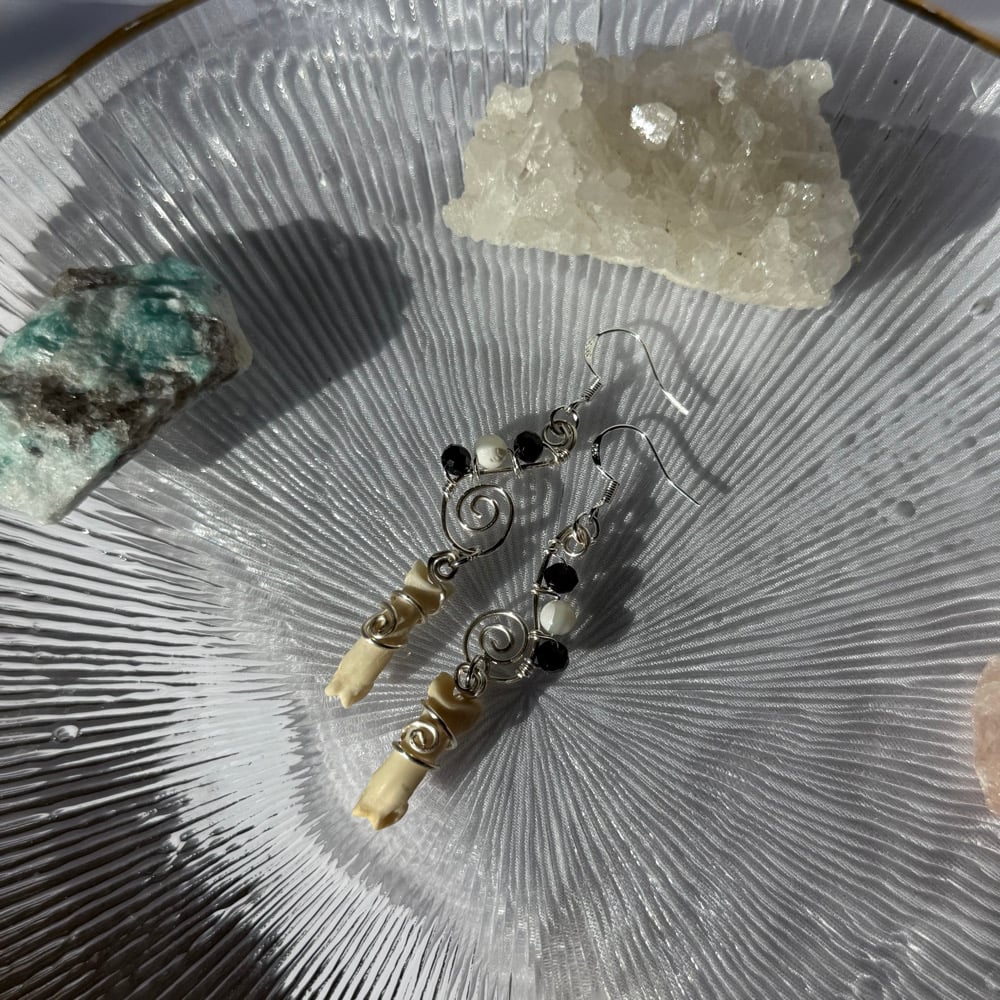 Image of orca bone earrings