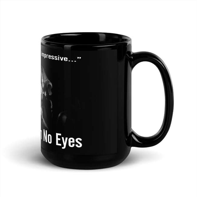Fighter With No Eyes-Audience-Black Glossy Mug