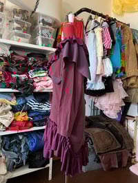 Image 4 of wine ruffles dress
