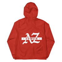 Image 10 of LOWER AZ Unisex lightweight zip up windbreaker white logo